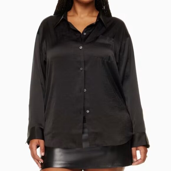 NWT Gold/Brown Size Small Wilfred Relaxed Shirt - Picture 6 of 9